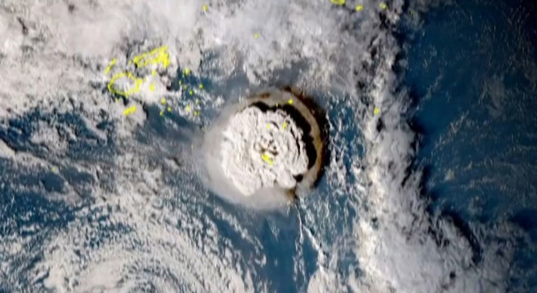 NOVA 'GRANDE ERUPÇÃO' É DETECTADA NO VULCÃO DE TONGA